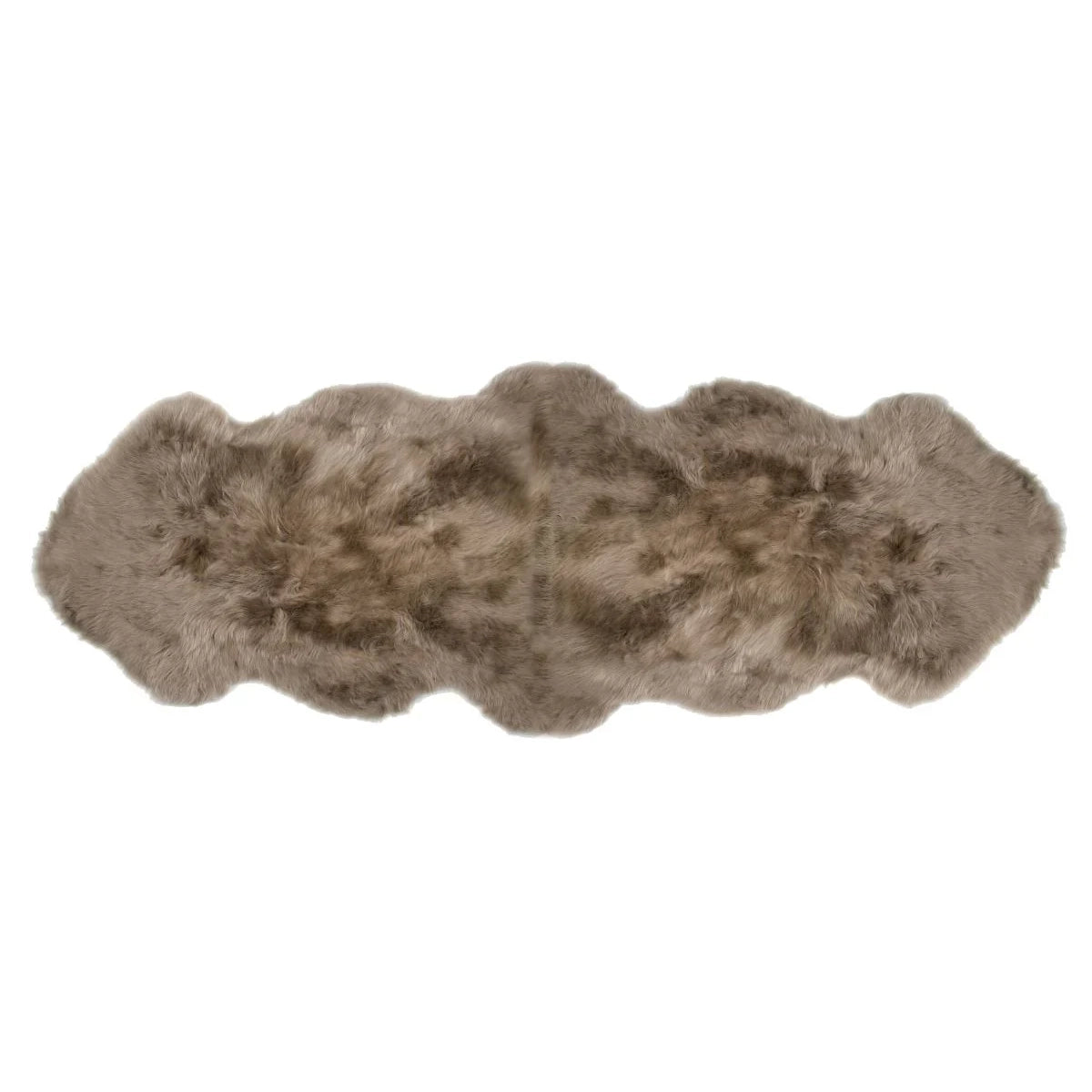Long Wool Double Rug Taupe
