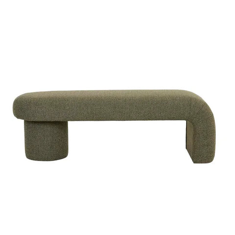 Margot Bench Seat Moss Tweed