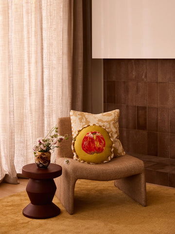Petal Wheat Linen Cushion