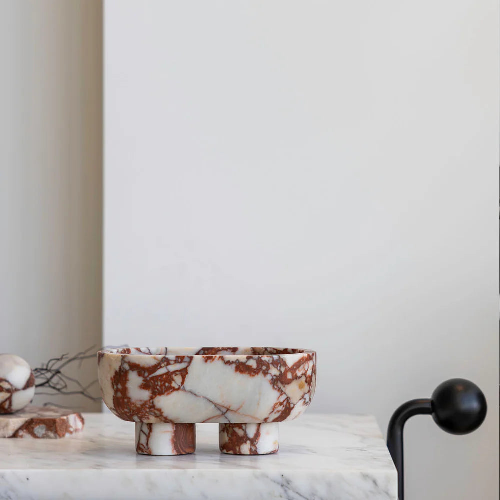 The Muse Footed Oval Tray Brown