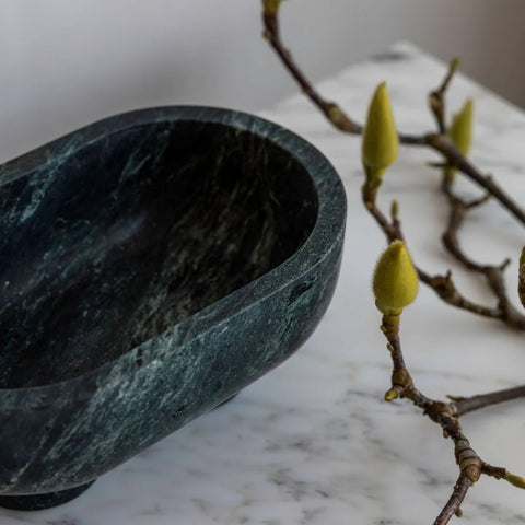 The Muse Footed Oval Tray Verde Alpi