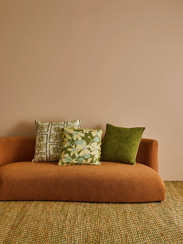 Violet Khaki Linen 50cm Cushion