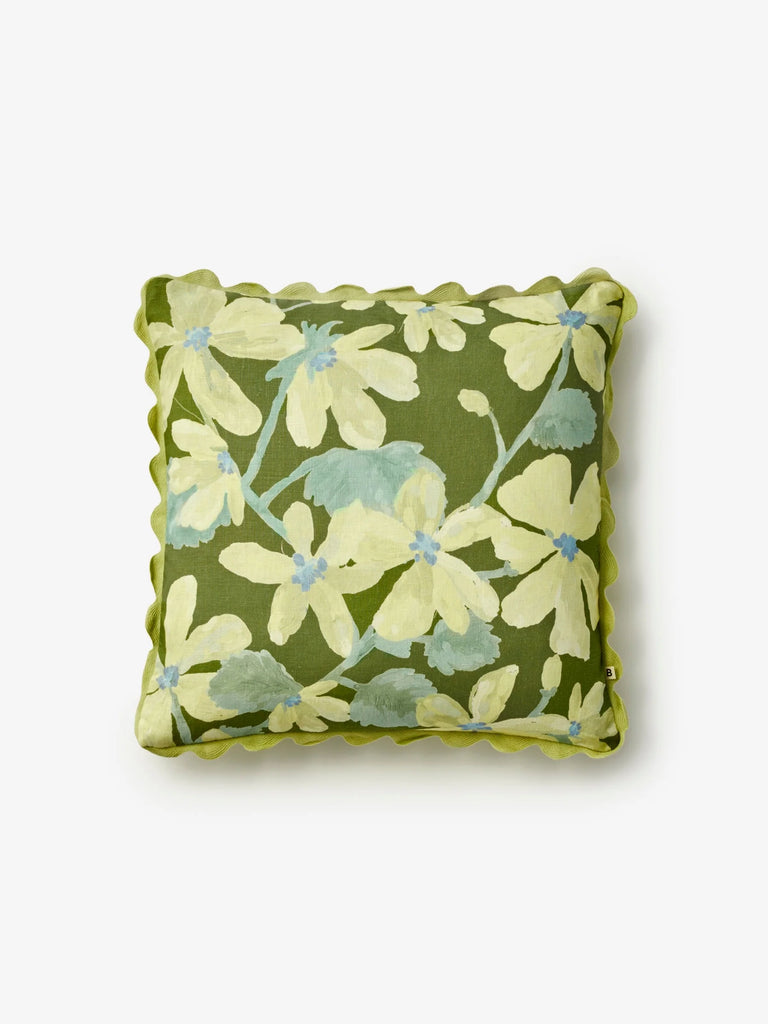 Violet Khaki Linen 50cm Cushion