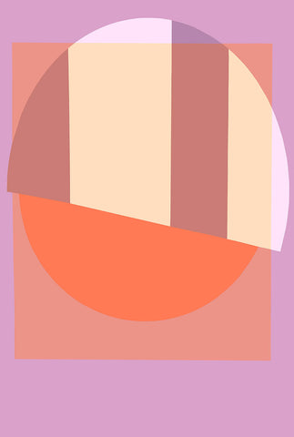 From Time To Time by Philippa Riddiford | FRAMING TO A T - A pink, orange and lemon yellow abstract artwork