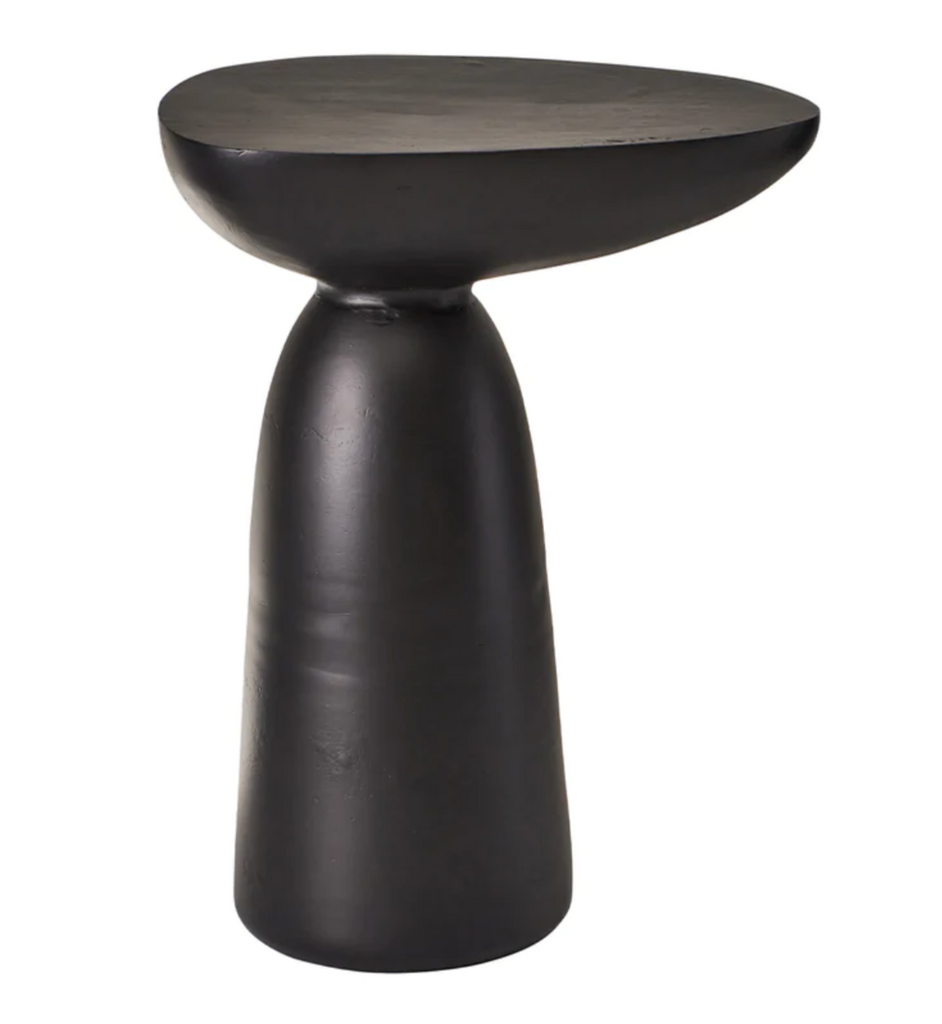 Manon Coffee Table Small by Horgans - A black abstract-shaped coffee table in matte black aluminium