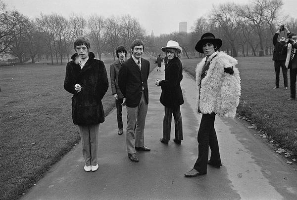 Park Stones by Getty Images (UK) Ltd - British pop group the Rolling Stones taking a stroll through London's Green Park wearing typically rock and roll 60s jackets and hats