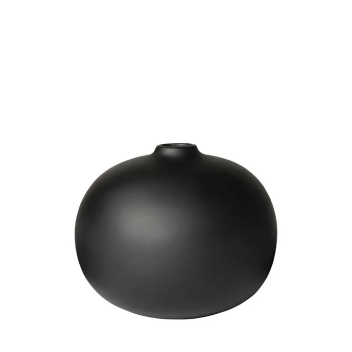 Taro Organic Vase (S) by Horgans - Black organic shaped vase in medium