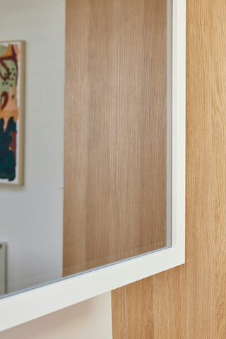 TV-Mirror Modern Matte White Frame