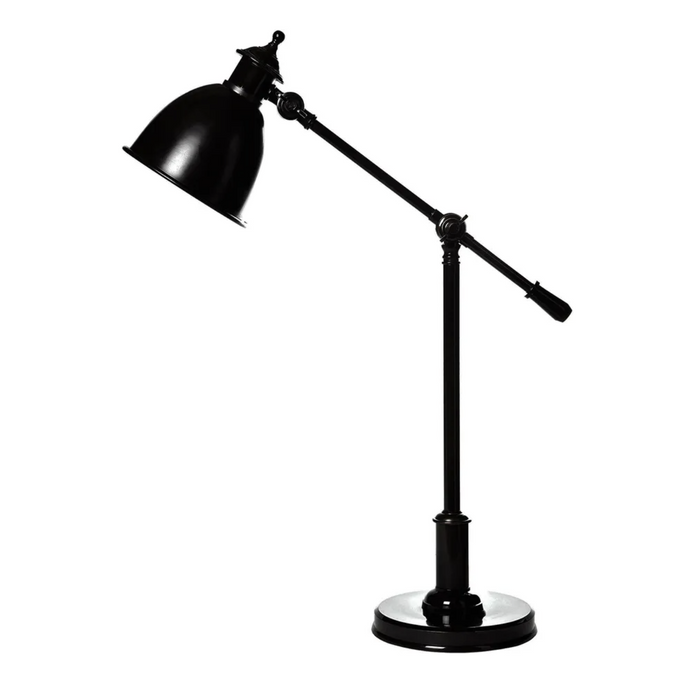 Vermont Desk Lamp Black by Emac & Lawton. Classic black desk lamp with adjustable cantilevered arm. A perfect lamp to lighten up your space