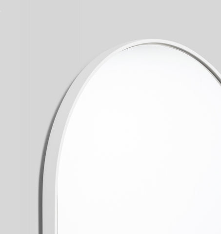 Bjorn Oval Large Mirror Bright White