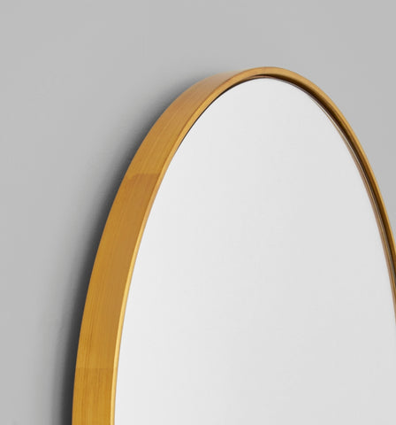 Bjorn Oval Large Brass Mirror