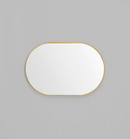 Bjorn Oval Mirror Brass