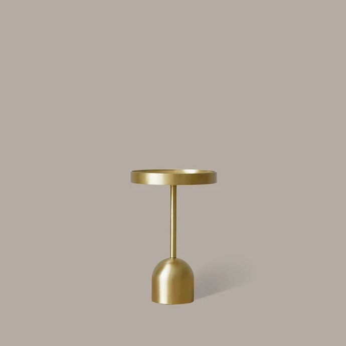 Fountain Brass Candle Holder - Medium by Black Blaze - Brass candle holder medium flat bottom